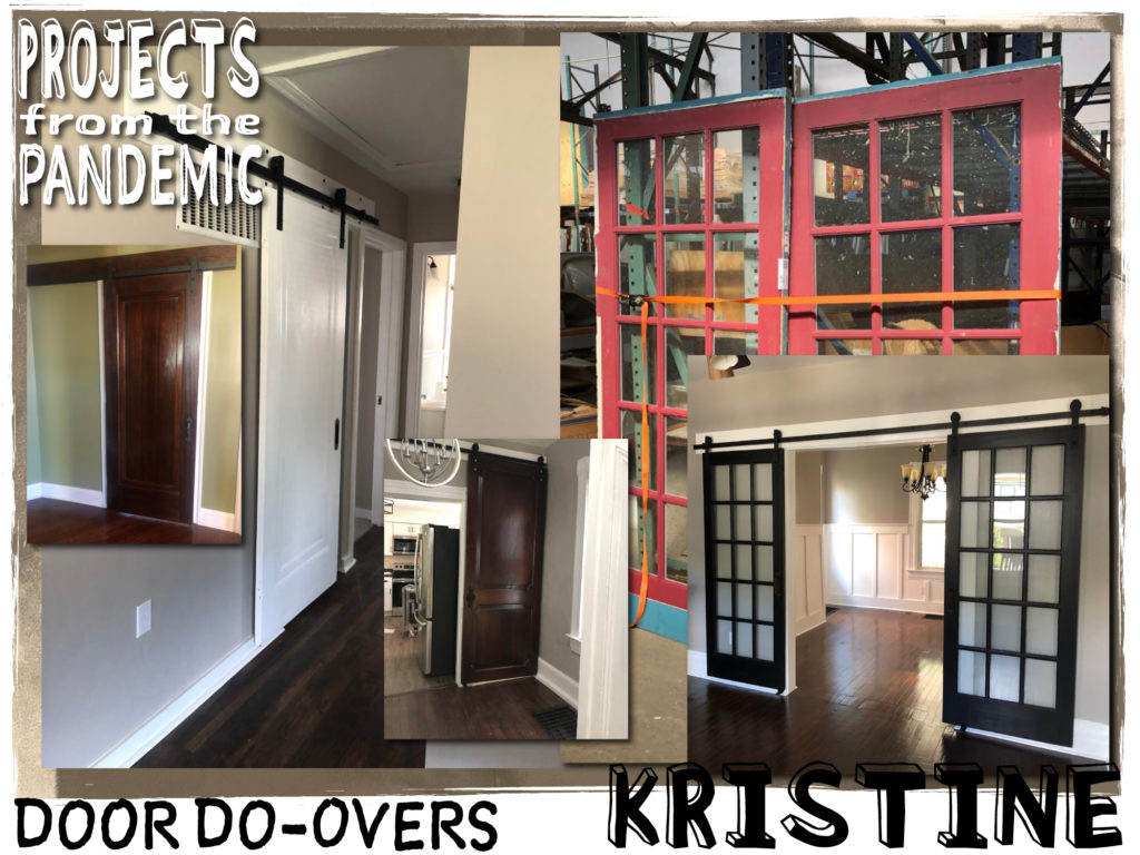 Door Do-Overs - Submitted by Kristine - Reused doors from CJ turned into some slick sliders.