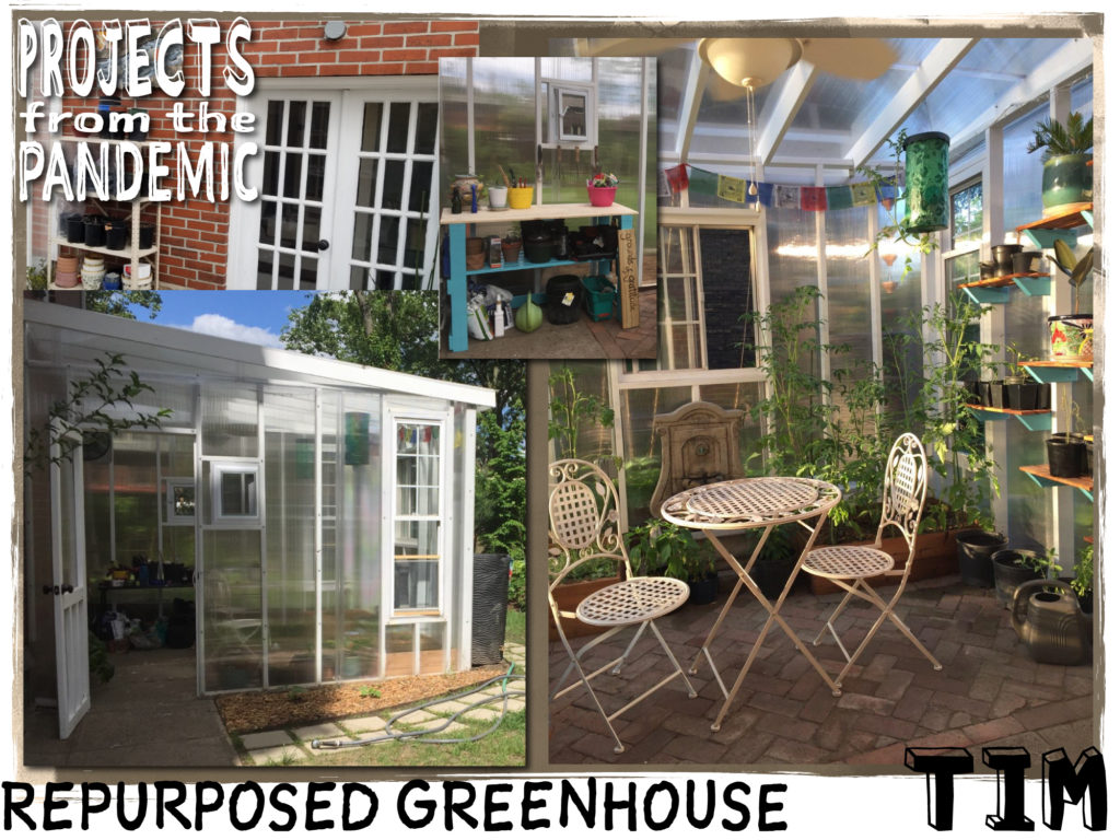 Repurposed Greenhouse - Submitted by Tim - Greenhouse built to cover a leaky door.