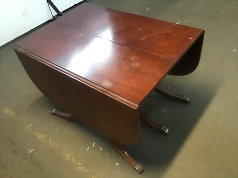 Dining Table - REDUCED Federal Rectangular Mahogany Double Drop Leaf ...