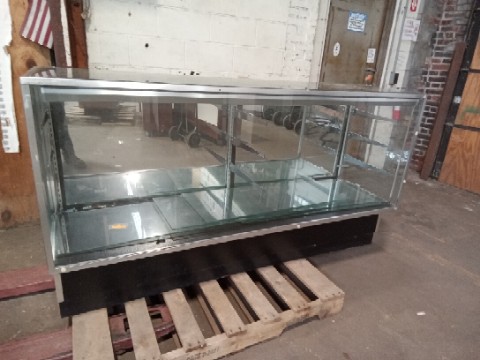 Retail Fixture - Glass Display Case Black Base - Construction Junction