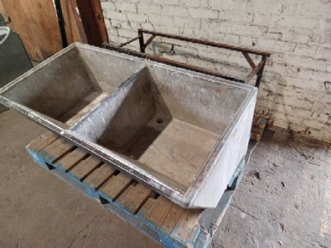 Vintage Concrete Laundry Sink For Sale