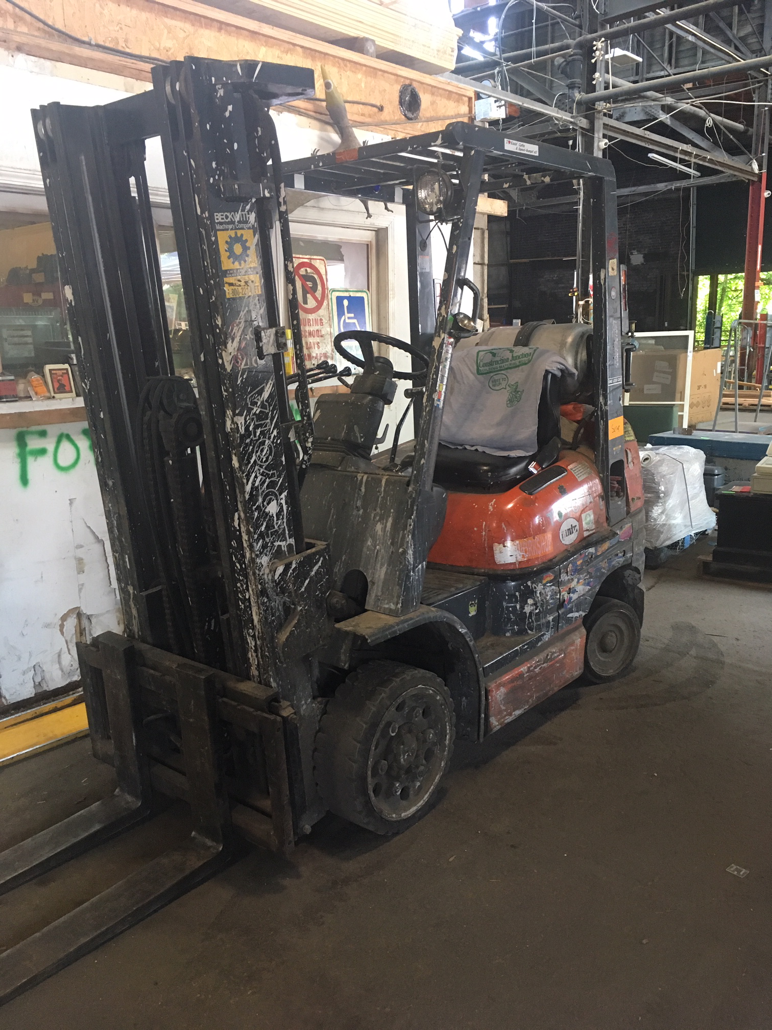 Forklift circa 2019. (New paint job.)