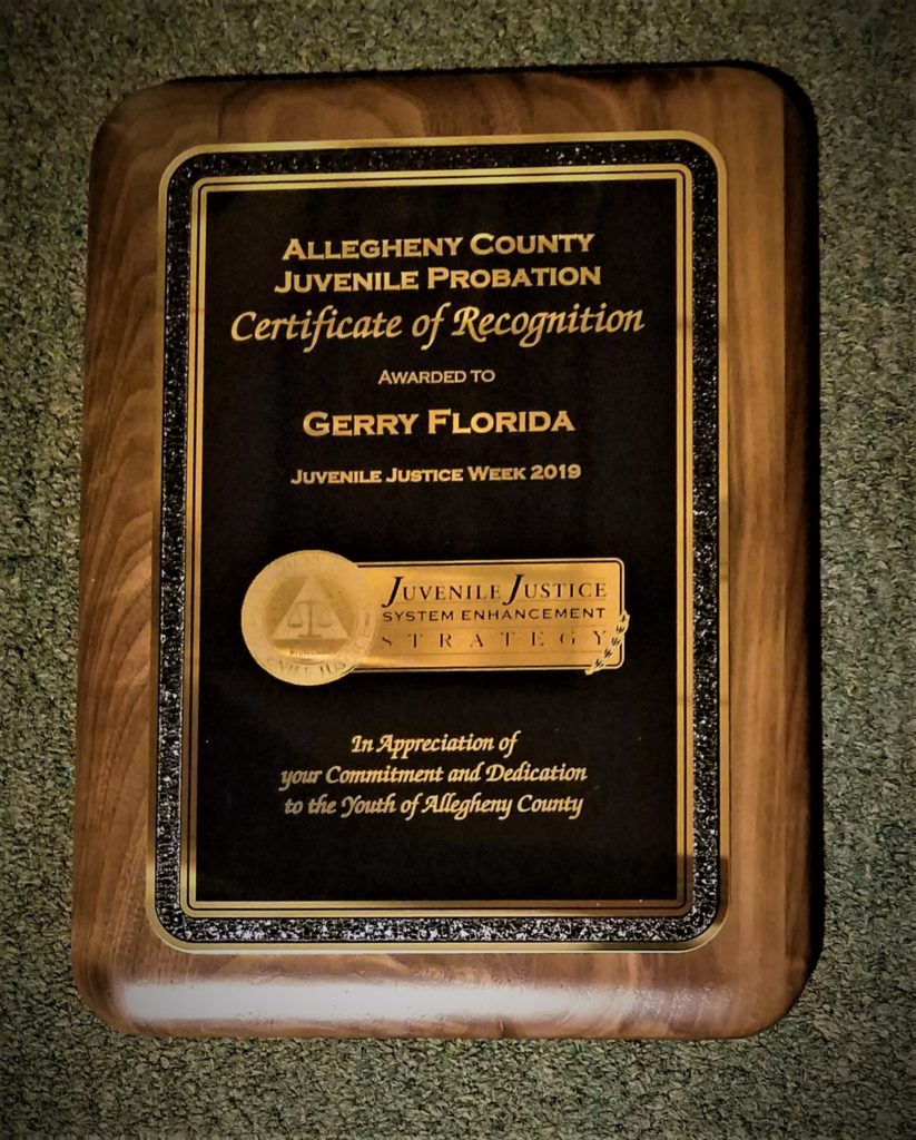 Allegheny Country Juvenile Probation Award