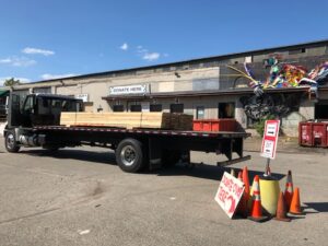 First flatbed load of salvaged 2 x 10s.