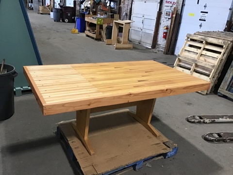 Constructed at the Junction Salvaged Bowling Alley Lane Table