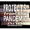 Projects from the Pandemic Reuse Renovation Contest white text logo in front of wood and black background.