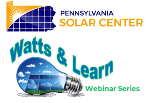 Pennsylvania Solar Center Watts & Learn Webinar Series logos