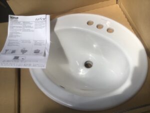 Bathroom Sink - Drop In - Kohler - 2196-4-0 - 3 Hole - White   - Porcelain