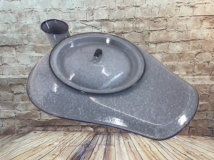 Specialty Collectible - Vented/Speckled Bed Pan - Blue - Enameled Steel