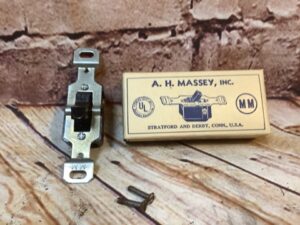 Specialty Collectible - A.H. Massey - No. 150, Flush Toggle Switch  - Brown NOS