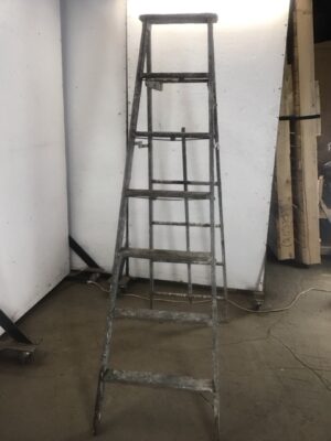 Specialty Collectible - 7 Step Antique Wood Ladder For Display