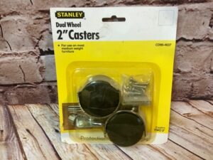 Hardware - Stanley - CD86-4637, 2in Dual Wheel Casters - Black