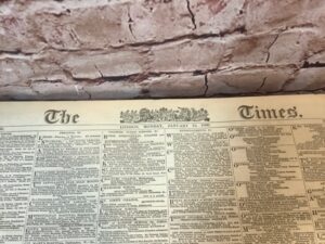 Specialty Collectible - London Times - January - March 1896, Bound Edition