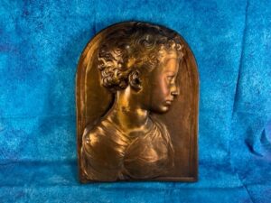 Home Decor - Wall Art, Bas-relief Child -  Brass