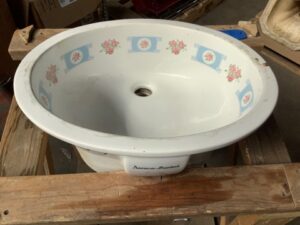 Specialty Plumbing - American Standard Oval Undermount Sink - Roses (Vintage)