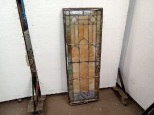 Stained Glass - Metal Frame 3 Arches (Salvaged)
