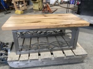 CJ Made Item - Coffee Table, Rustic Modern - Wormy Chestnut