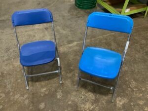 Chair - Krueger & SCF - Blue Plastic Folding Chair