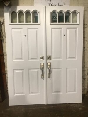 Door Exterior Entryway - Steel - French Door Set w/Storm Doors & Hardware