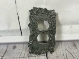 Hardware Electrical - American Tack & Hardware - Ornate, Outlet Cover - Metallic