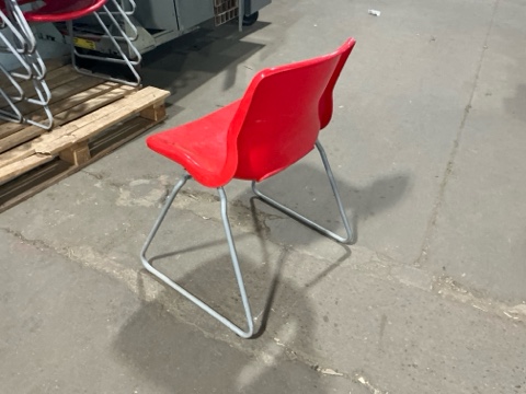 Chair - IKEA SNILLE - School - Stacking - Red - Construction Junction