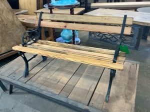CJ Made Item - Garden Bench, Ornate Cast Iron Miniature