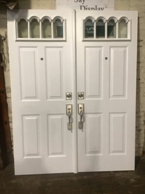 Door Exterior Entryway - Steel - French Door Set w/Storm Doors & Hardware