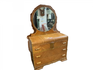 Dresser - Waterfall - Lowboy w/ Mirror - Art Deco Style