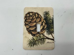 Hardware Electrical - Switchplate Gallery - Single Switch Cover, Pinecone
