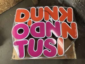 Retail Fixture - Dunkin Donuts Sign Letters